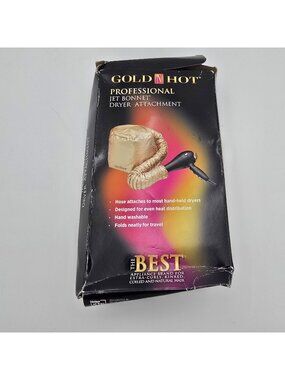 Gold N Hot Professional Jet Bonnet Dryer Attachment Gold Vintage Look